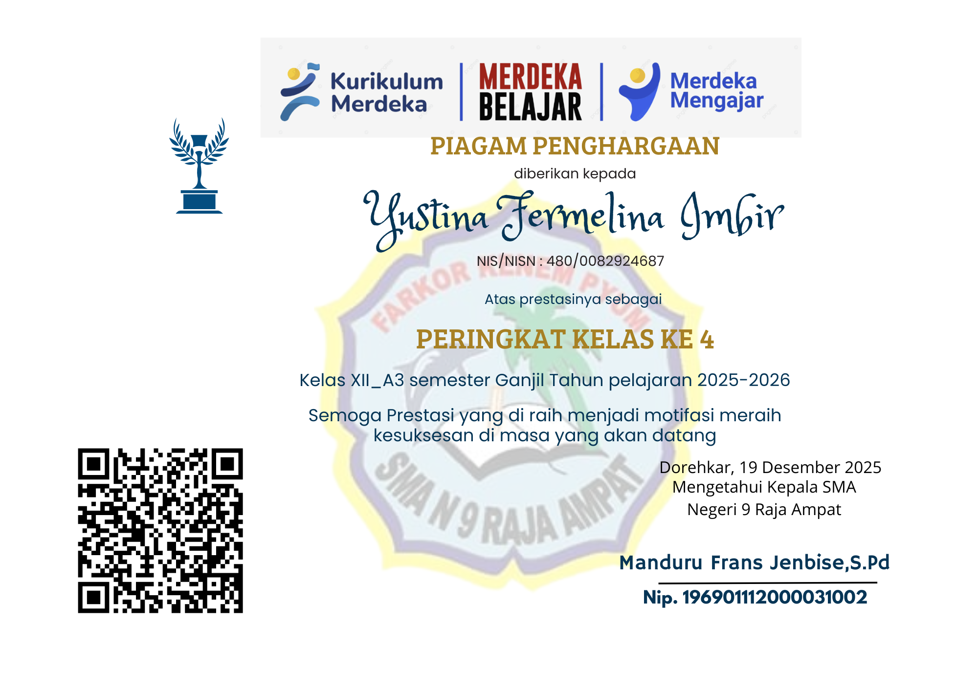 Perengkingan Semester Gasal 2025-2026